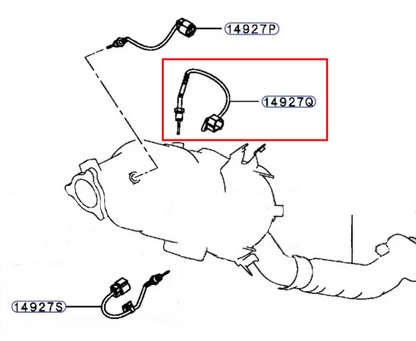 Exhaust Gas DPF Temperature Sensor Fit For Mitsubishi Triton MQ MR 2.4 Diesel 14927Q Pajero NX 3.2L 4M41T 2015-ON