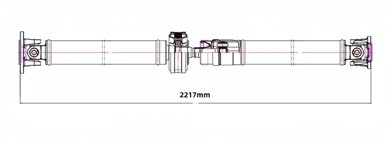 Rear Drive Shaft Fit For Nissan Dualis J10 X-Trail T31 T32 2.0L 2.5L MR20DE M9R QR25DE 2007-2022 Compressed Length 2218MM