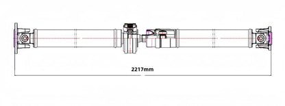 Rear Drive Shaft Fit For Nissan Dualis J10 X-Trail T31 T32 2.0L 2.5L MR20DE M9R QR25DE 2007-2022 Compressed Length 2218MM
