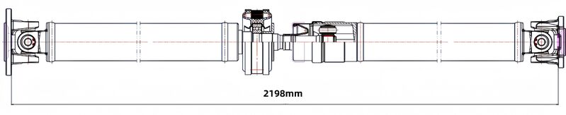 Rear Drive Shaft Fit For Nissan Dualis J10 X-Trail T31 T32 2.0L 2.5L MR20DE M9R QR25DE 2007-2022 Compressed Length 2218MM