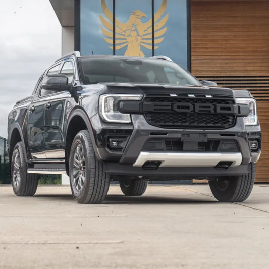 FORD RANGER NEXT GEN RAPTOR STYLE GRILLE WITH  WHITE LED's EVEREST, XLT, SPORT & WILDTRAK 2022- 2025