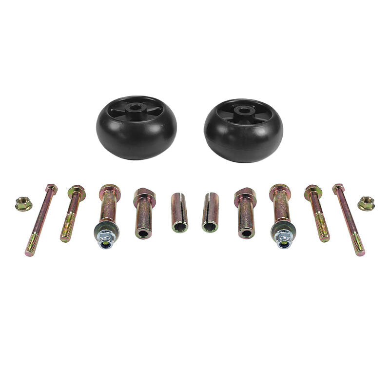 2Pcs 5" Deck Wheels Axle Kits Fit For John Deere Ride On Mowers AM116299 AM133602 M111489