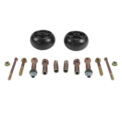 2Pcs 5" Deck Wheels Axle Kits Fit For John Deere Ride On Mowers AM116299 AM133602 M111489