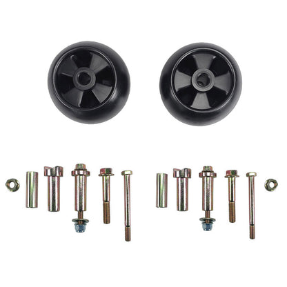 2Pcs 5" Deck Wheels Axle Kits Fit For John Deere Ride On Mowers AM116299 AM133602 M111489