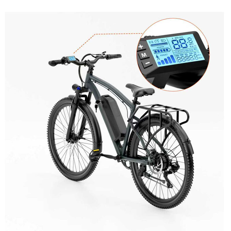 Black Adult Electric Bike 26'' 1500W Brushless Motor EBike Off Road 7 Speed Mountain Ebike