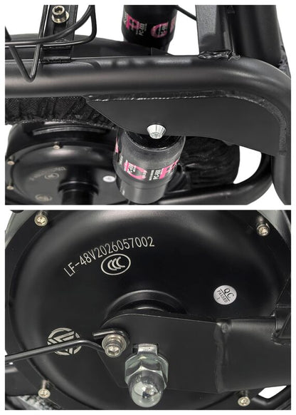 Black Electric Scooter With Seat Foldable Motorised Adults EScooter Commuter