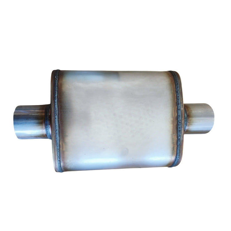 3" Megapower Straight Through 409 Stainless Steel Muffler Centre In / Out 14x9x4