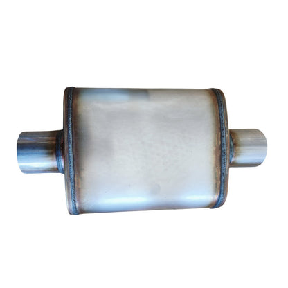 3" Megapower Straight Through 409 Stainless Steel Muffler Centre In / Out 14x9x4