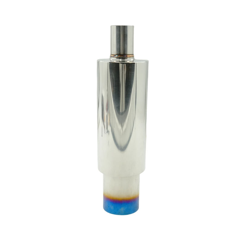 3.5" HKS 2" Inlet Cannon Exhaust Muffler Polished/Blued Tip Inspired