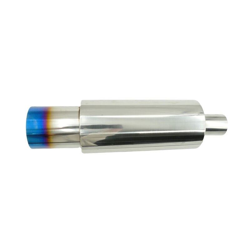 3.5" HKS 2" Inlet Cannon Exhaust Muffler Polished/Blued Tip Inspired