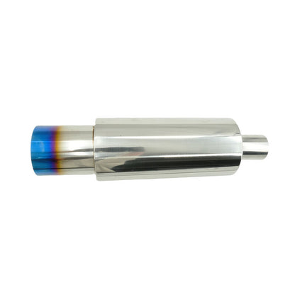 3.5" HKS 2" Inlet Cannon Exhaust Muffler Polished/Blued Tip Inspired