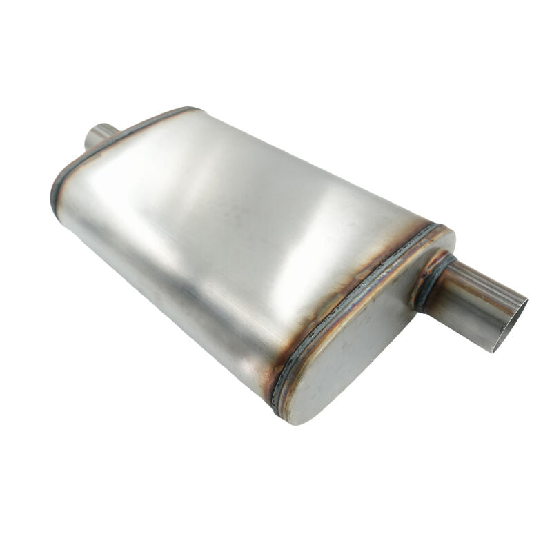 2" Inch 50mm Sports Exhaust Muffler Centre/ Offset 4" x 9" x 14" Stainless Steel