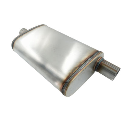 2" Inch 50mm Sports Exhaust Muffler Centre/ Offset 4" x 9" x 14" Stainless Steel