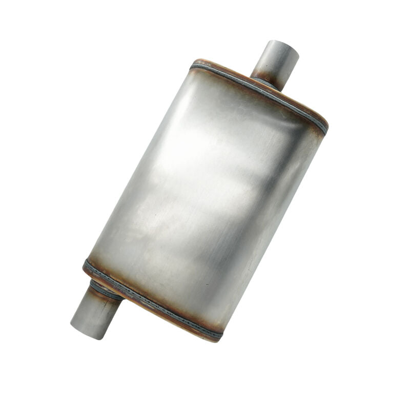 2" Inch 50mm Sports Exhaust Muffler Centre/ Offset 4" x 9" x 14" Stainless Steel