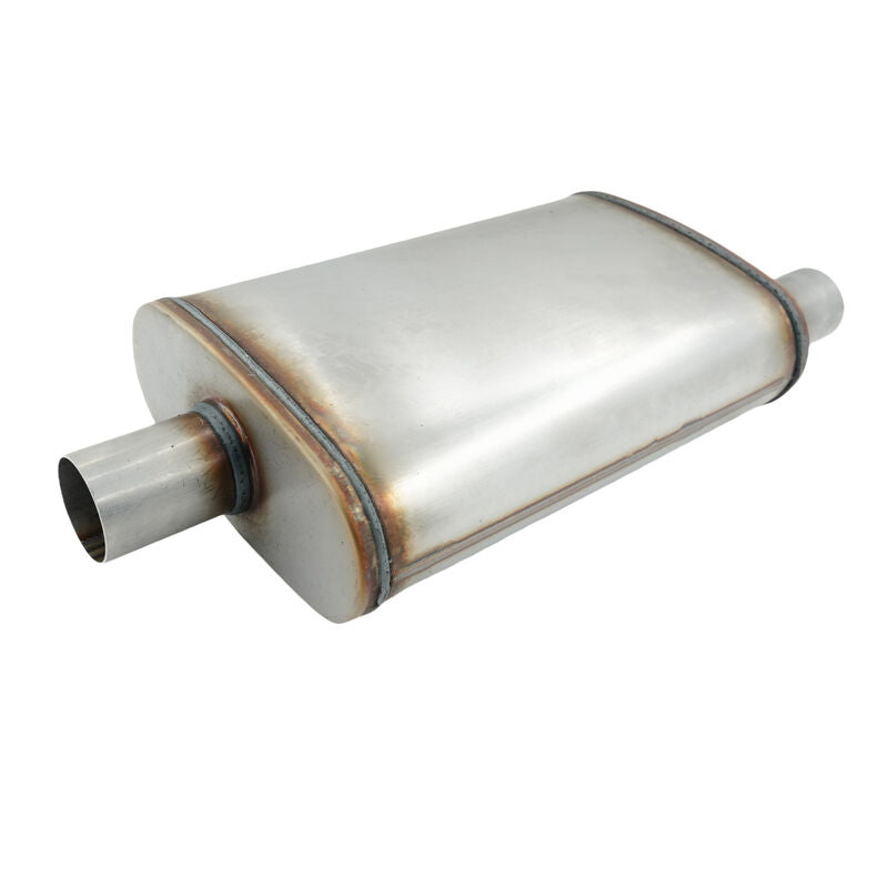 2" Inch 50mm Sports Exhaust Muffler Centre/ Offset 4" x 9" x 14" Stainless Steel