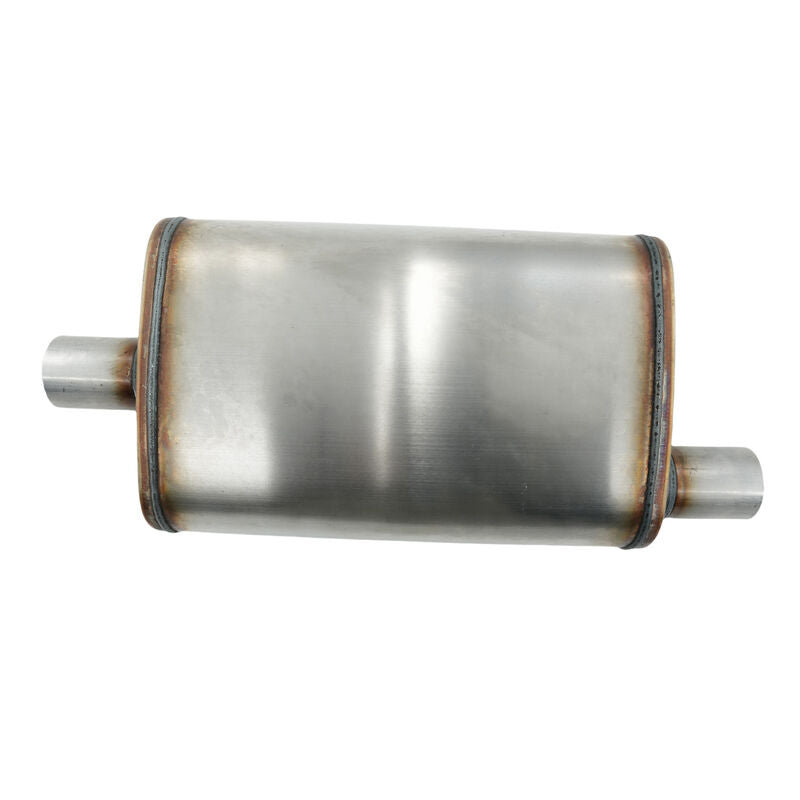 2" Inch 50mm Sports Exhaust Muffler Centre/ Offset 4" x 9" x 14" Stainless Steel