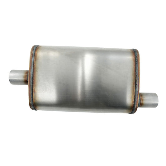 2" Inch 50mm Sports Exhaust Muffler Centre/ Offset 4" x 9" x 14" Stainless Steel