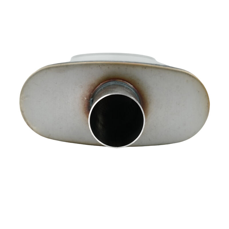 2" Inch 50mm Sports Exhaust Muffler Centre/ Offset 4" x 9" x 14" Stainless Steel