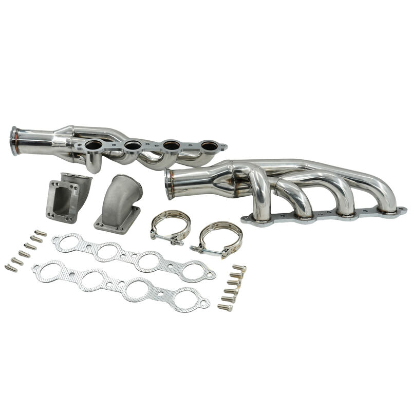 Turbo Manifold Header+Elbow Fit For Chevrolet Small Block V8 LS1 LS6 LSX Camaro Corvette For GM Cadillac CTS