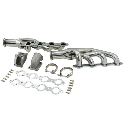 Turbo Manifold Header+Elbow Fit For Chevrolet Small Block V8 LS1 LS6 LSX Camaro Corvette For GM Cadillac CTS