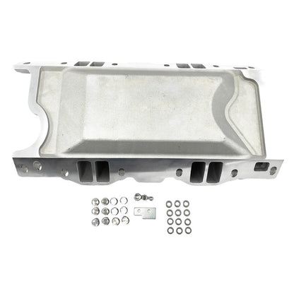 Engine Intake Manifold Dual Plane Silver Fit For Small Block Chrysler 318 340 360