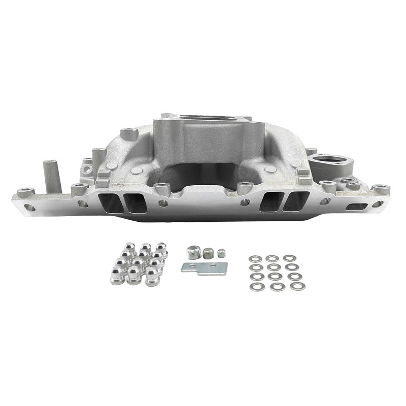 Engine Intake Manifold Dual Plane Silver Fit For Small Block Chrysler 318 340 360