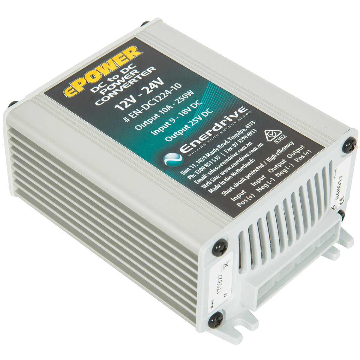 Enerdrive EN-DC1224-10 12V-24V 10A DC Converter Output 25V