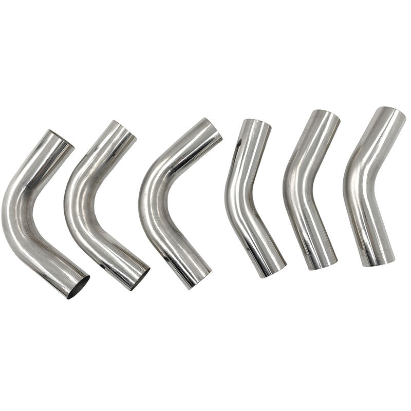 6 Pcs 3" Inch 76mm Exhaust Pipe Mandrel Bend Mild Steel 45 Degree & 90 Degree Bends