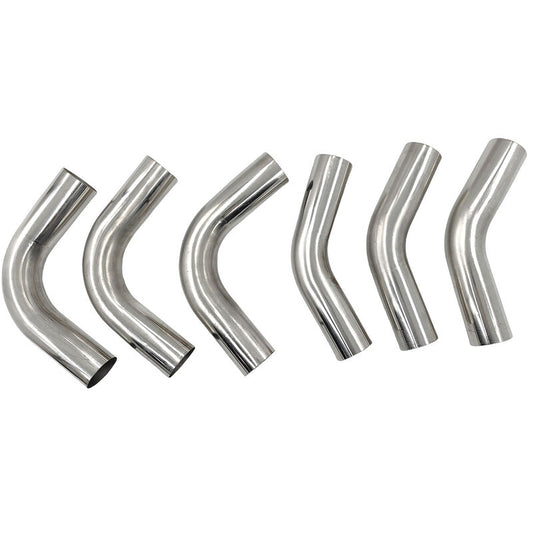 6 Pcs 3" Inch 76mm Exhaust Pipe Mandrel Bend Mild Steel 45 Degree & 90 Degree Bends