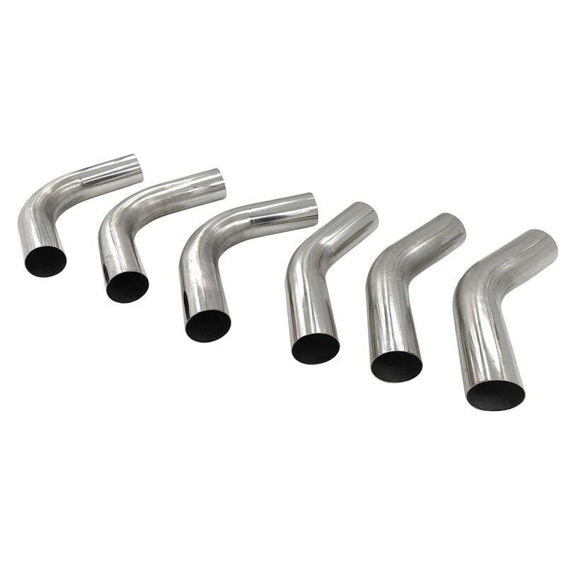 6 Pcs 3" Inch 76mm Exhaust Pipe Mandrel Bend Mild Steel 45 Degree & 90 Degree Bends