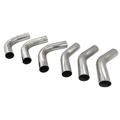 6 Pcs 3" Inch 76mm Exhaust Pipe Mandrel Bend Mild Steel 45 Degree & 90 Degree Bends