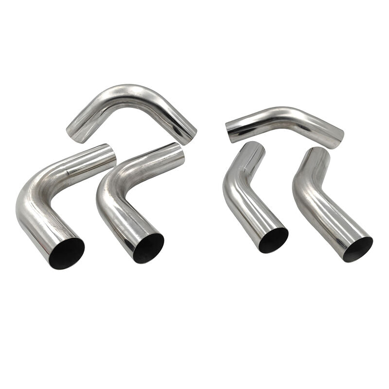 6 Pcs 3" Inch 76mm Exhaust Pipe Mandrel Bend Mild Steel 45 Degree & 90 Degree Bends