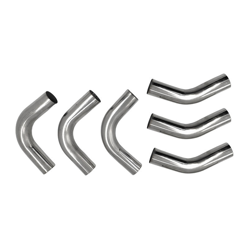 6Pcs Exhaust Pipe Mandrel Bend 2.5" Inch 63.5mm 45 & 90 Degree Semi Bright Mild Steel