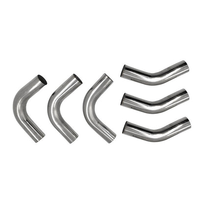 6Pcs Exhaust Pipe Mandrel Bend 2.5" Inch 63.5mm 45 & 90 Degree Semi Bright Mild Steel