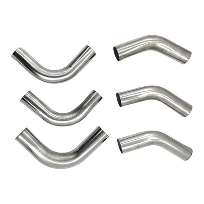 6Pcs Exhaust Pipe Mandrel Bend 2.5" Inch 63.5mm 45 & 90 Degree Semi Bright Mild Steel