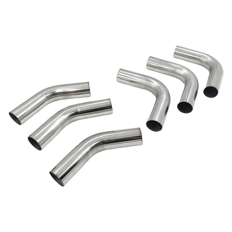 6Pcs Exhaust Pipe Mandrel Bend 2" Inch 50.8mm 45 & 90 Degree Semi Bright Mild Steel