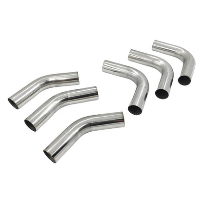 6Pcs Exhaust Pipe Mandrel Bend 2" Inch 50.8mm 45 & 90 Degree Semi Bright Mild Steel