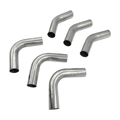 6Pcs Exhaust Pipe Mandrel Bend 2" Inch 50.8mm 45 & 90 Degree Semi Bright Mild Steel