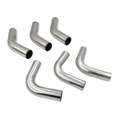6Pcs Exhaust Pipe Mandrel Bend 2" Inch 50.8mm 45 & 90 Degree Semi Bright Mild Steel