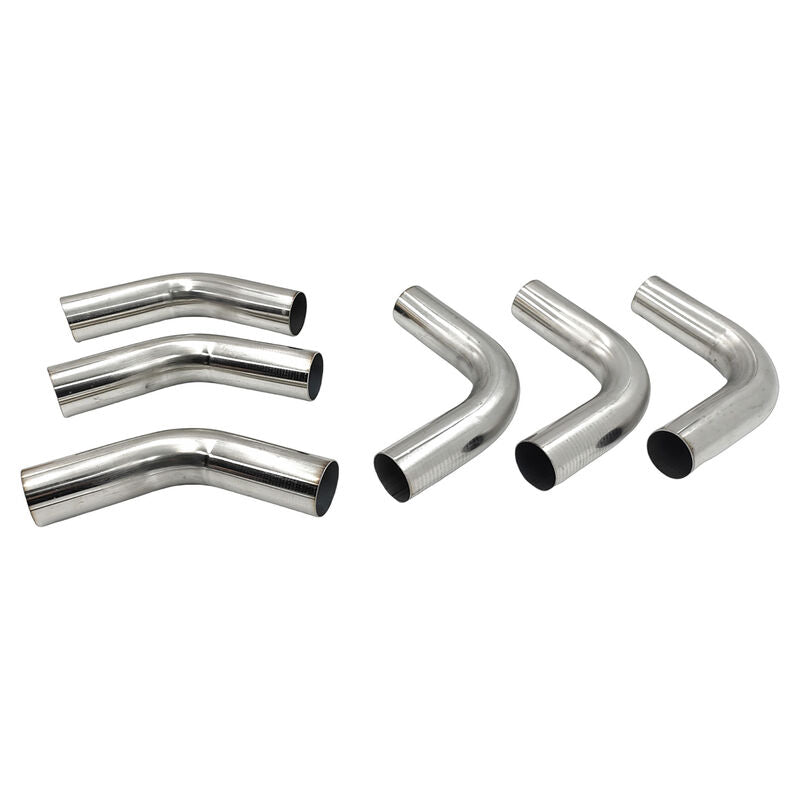 6Pcs Exhaust Pipe Mandrel Bend 2" Inch 50.8mm 45 & 90 Degree Semi Bright Mild Steel