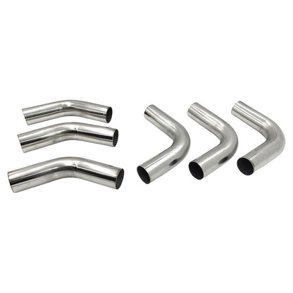 6Pcs Exhaust Pipe Mandrel Bend 2" Inch 50.8mm 45 & 90 Degree Semi Bright Mild Steel