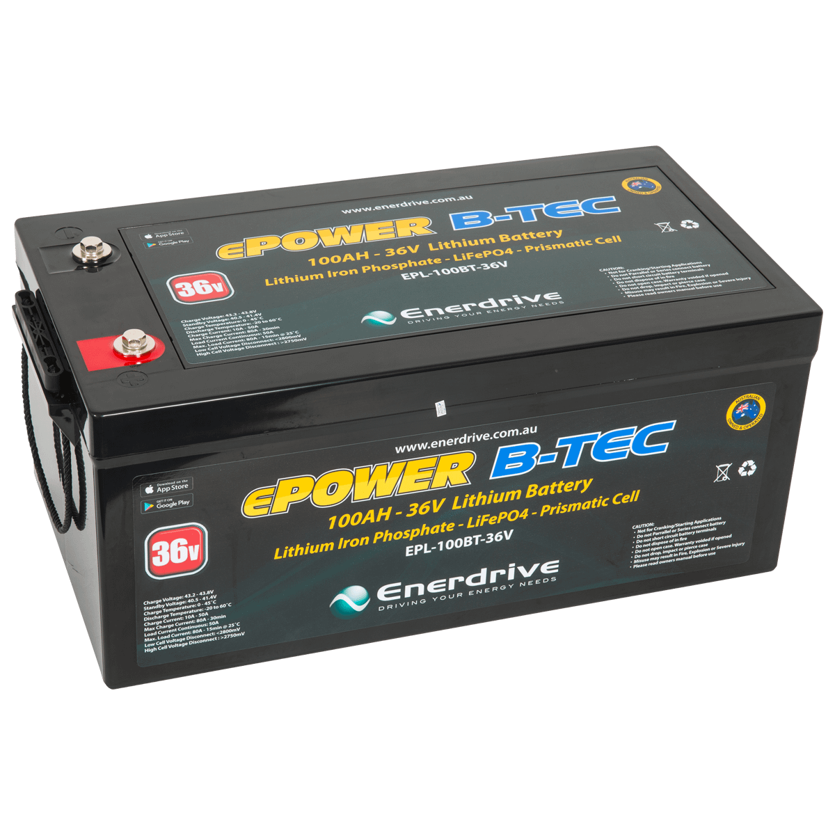 Enerdrive | Dometic B-TEC 36V 100Ah Lithium Battery