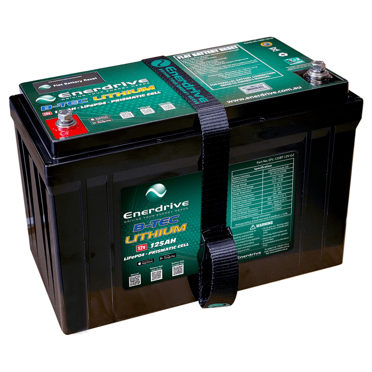 Enerdrive | Dometic B-TEC 12V 100Ah G2 Lithium Battery