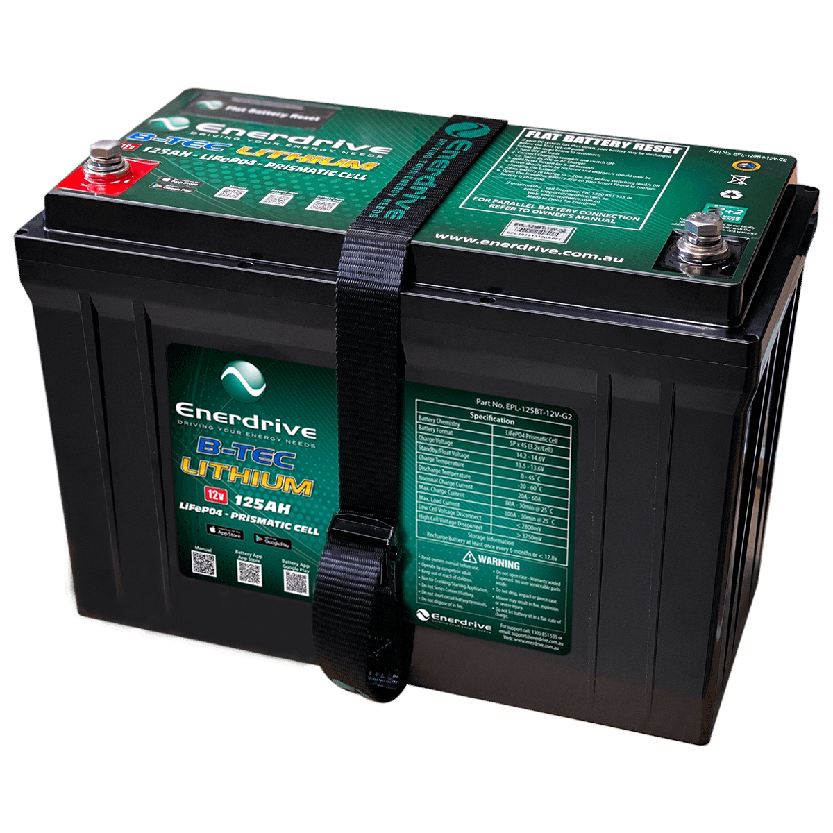 Enerdrive | Dometic B-TEC 12V 100Ah G2 Lithium Battery