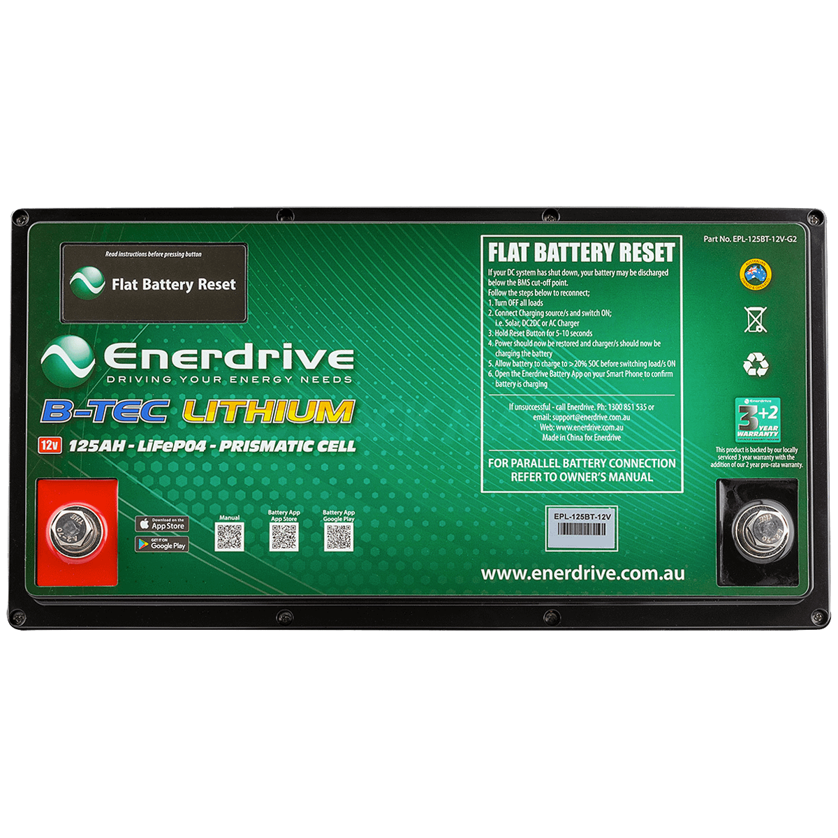 Enerdrive | Dometic B-TEC 12V 100Ah G2 Lithium Battery