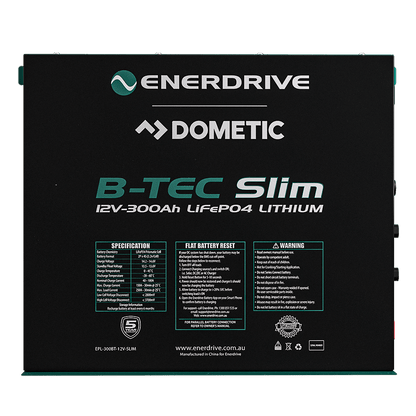 Enerdrive | Dometic B-TEC 12V 300Ah Slimline Lithium Battery