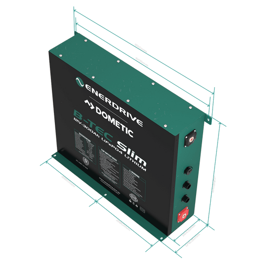 Enerdrive | Dometic B-TEC 12V 300Ah Slimline Lithium Battery