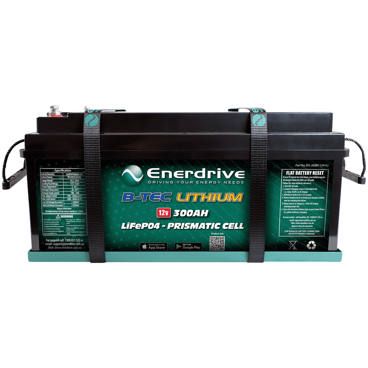 Enerdrive | Dometic B-TEC 12V 300Ah G2 Lithium Battery