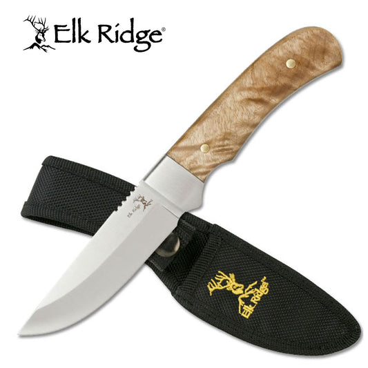 Elk Ridge Burl Wood Knife