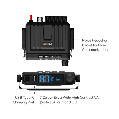 ECOXGEAR  Extra Wide High Contrast VA (Vertical Alignment) LCD Display with Noise Reduction Circuitry, ECOXGEAR ECOXTALK Super Compact  5.0W - Value Pack